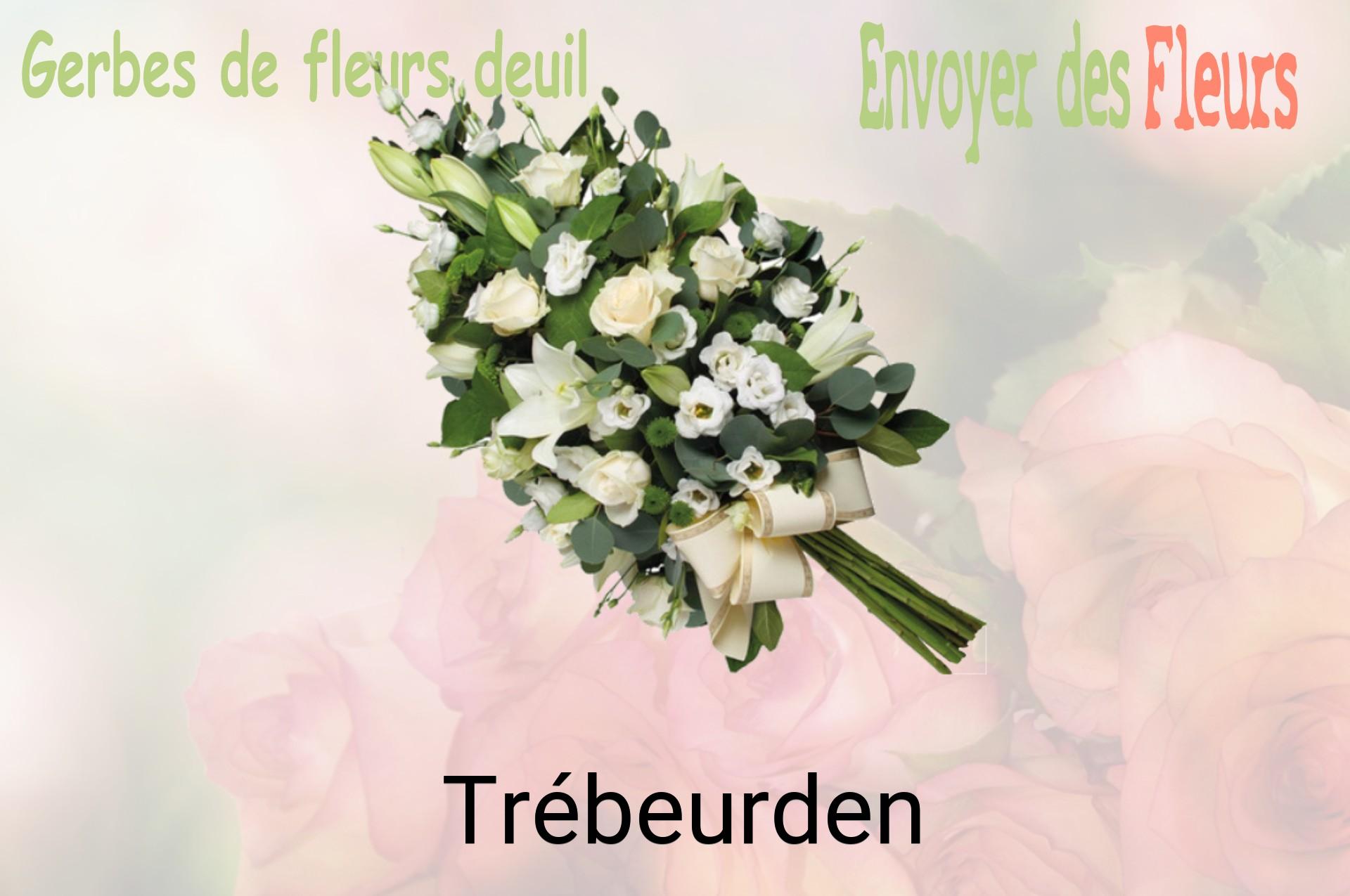 Gerbe de fleurs de deuil livrée à Trébeurden